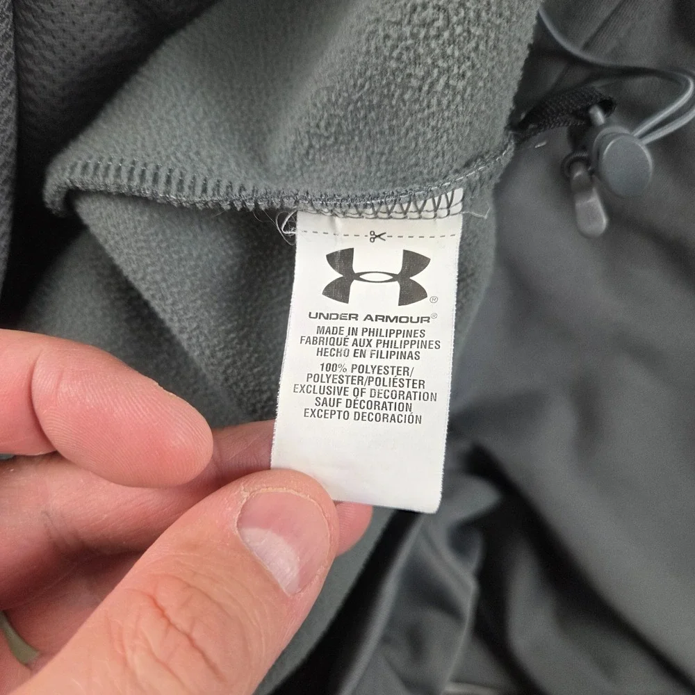 Under Armour Jacket Mens L Gray Full Zip Softshell Coors Light Beer‎ Logo